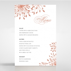 Bursting Bloom reception table menu card