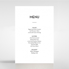 Clear Chic Charm Paper wedding venue menu card