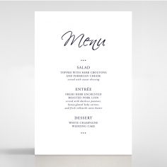 Diamond Drapery table menu card stationery design