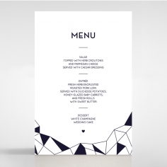 Digital Love wedding reception menu card