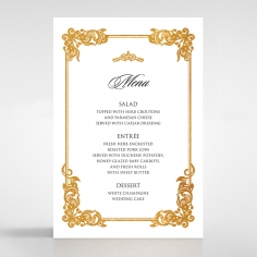 Divine Damask with Foil wedding reception menu card stationery item