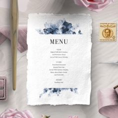 Dusty Watercolour wedding stationery menu card design