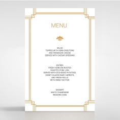 Gilded Decadence wedding venue menu card