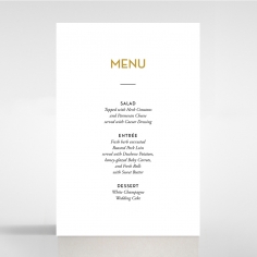 Gold Chic Charm Paper wedding venue menu card stationery design