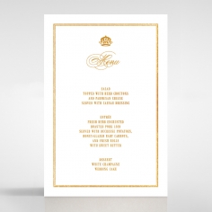 Gold Foil Baroque Gates wedding venue menu card stationery item