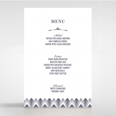 Gradient Glamour wedding reception table menu card