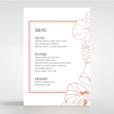 Grand Flora reception table menu card design