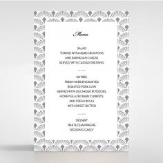 Grand Heirloom reception table menu card stationery design