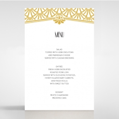 Modern Deco reception table menu card stationery