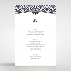 Modern Deco reception table menu card stationery design