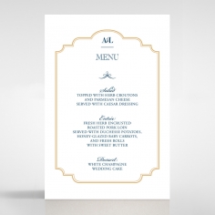 Noble Blue Gates reception menu card design