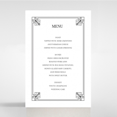 Paper Ace of Spades reception table menu card