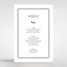 Playful Love menu card stationery design