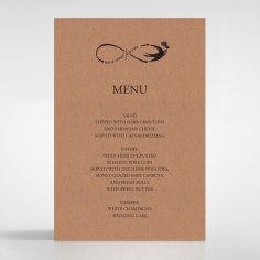Precious Moments wedding venue table menu card design