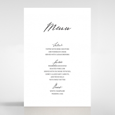 Pure Charm menu card stationery