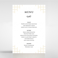 Quilted Letterpress Elegance wedding reception menu card