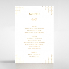 Quilted Letterpress Elegance with foil reception menu card