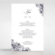 Royal Embrace menu card stationery design