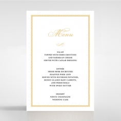 Royal Lace wedding venue table menu card stationery design