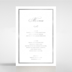 Royal Lace with Foil wedding venue table menu card stationery design
