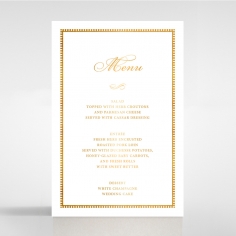 Royal Lace with Foil wedding venue table menu card stationery