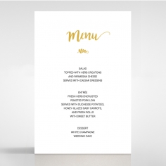 Rustic Lustre wedding venue menu card stationery