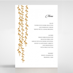 Unbroken Romance reception menu card design