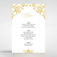 Victorian Extravagance wedding venue table menu card design