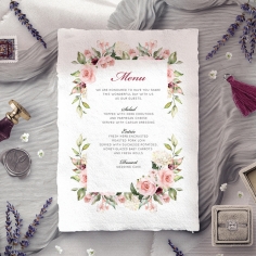 Vines of Love reception menu card stationery item
