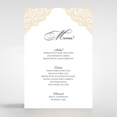 Vintage Prestige reception menu card stationery item