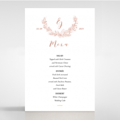 Whimsical Garland wedding menu card stationery