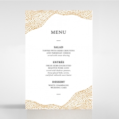 Woven Love Letterpress wedding reception menu card stationery design
