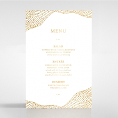 Woven Love Letterpress with foil reception menu card stationery design