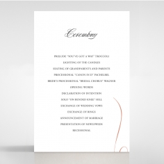 A Polished Affair order of service ceremony stationery card