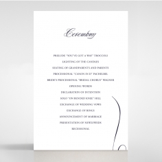 A Polished Affair order of service ceremony stationery card design