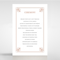 Ace of Spades wedding order of service invite