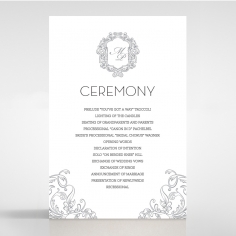 Aristocrat order of service stationery invite card design