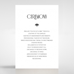 Art Deco Romance order of service wedding invite card design