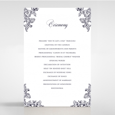 Baroque Romance wedding order of service ceremony card design