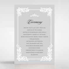 Black Divine Damask order of service invitation card design