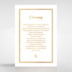 Blooming Charm with Foil wedding stationery order of service ceremony invite card design