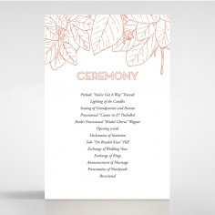 Botanical Canopy order of service ceremony invite card