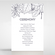 Botanical Canopy order of service ceremony invite card design