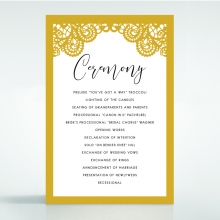 Breathtaking Baroque Foil Laser Cut order of service stationery