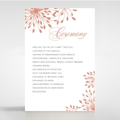 Bursting Bloom wedding stationery order of service invite card design