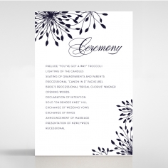 Bursting Bloom wedding stationery order of service ceremony card