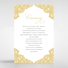 Charming Lace Frame order of service invite card design