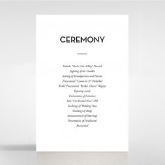 Clear Chic Charm Paper wedding order of service card
