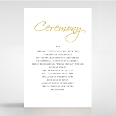 Diamond Drapery wedding stationery order of service invitation