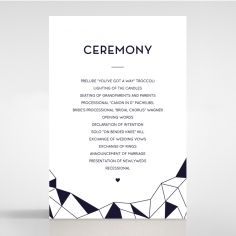 Digital Love wedding order of service invitation